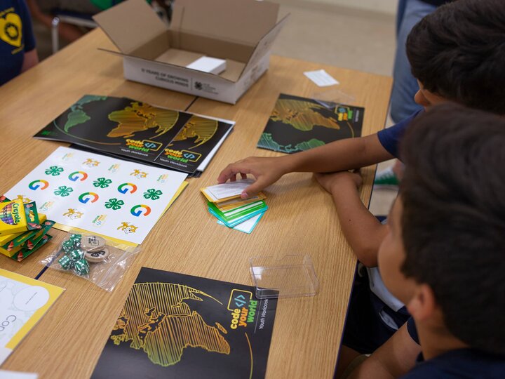 Youth participating at Code Your World
